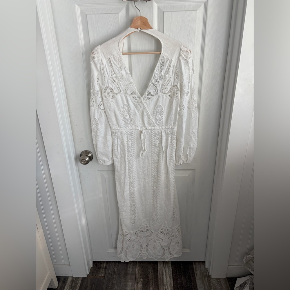 BA&SH V-Neck Knee-Length Dress